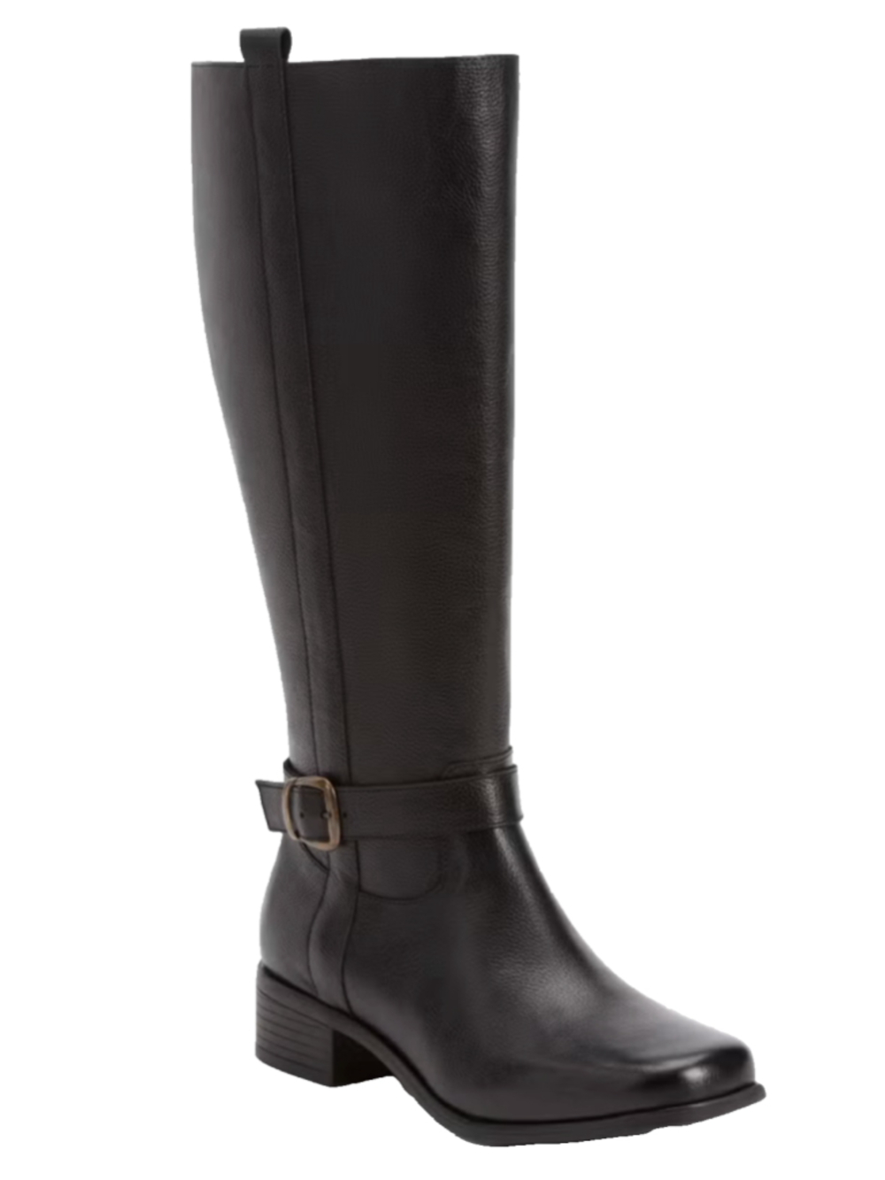 The Donna Tall Wide Calf Leather Boot By Comfortview size 11 WW new $210